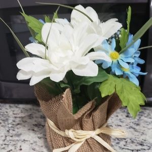 Fake flower arrangement